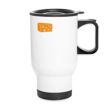 I Like Cheese For Cheesy Cheeselover Men Women - Thermal mug with handle - white - Front