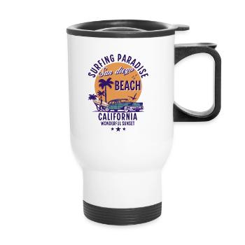 San Diego California Wonderful Sunset - Thermal mug with handle - white - Front