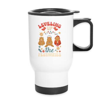 Mode inspirée du jeu Jeux sur le thème des Fêtes - Tasse isotherme avec poignée - blanc - Devant
