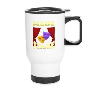 Made For The Stage For Actors Men Women - Thermal mug with handle - white - Front