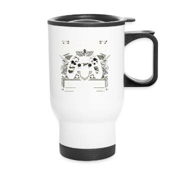 14yr BDay Funny Gamer 14 Level 14 Year Old - Thermal mug with handle - white - Front