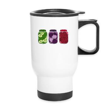 Équipe de mise en conserve - Tasse isotherme avec poignée - blanc - Devant