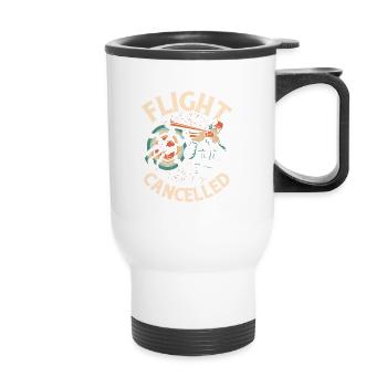 Flight Cancelled Skeet Shooting Trapshooting - Thermal mug with handle - white - Front