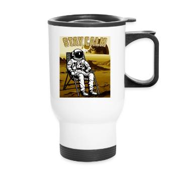 ASTRONAUTE RESTEZ CALME - Tasse isotherme avec poignée - blanc - Devant