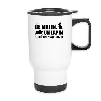 Chasse - Chasseur - Anti-chasse - Tasse isotherme avec poignée - blanc - Devant