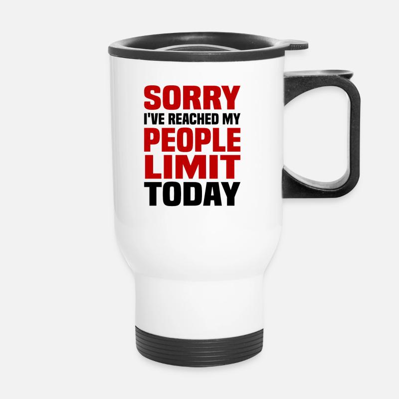Misanthrope Antisocial Introvert - Thermal mug with handle - white