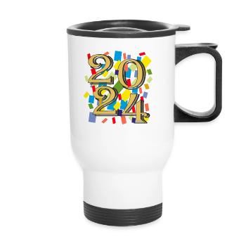 2024 - Thermal mug with handle - white - Front