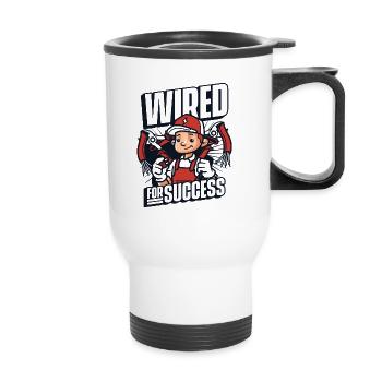 Wired For Success Electronics Technician Electrical Engineer - Thermal mug with handle - white - Front