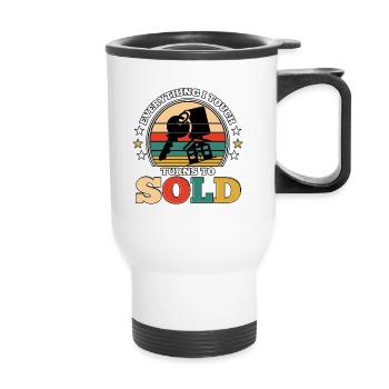 Tout ce que je touche se transforme en vendu pour - Tasse isotherme avec poignée - blanc - Devant