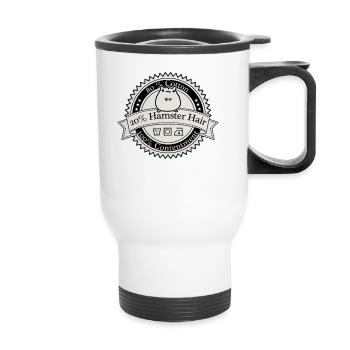 80% Coton 20% Hamster Chemise Cheveux - Tasse isotherme avec poignée - blanc - Devant
