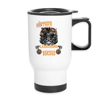HOMME barbu Viking anniversaire légendaire depuis - Tasse isotherme avec poignée - blanc - Devant