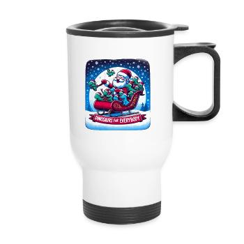 Festive Dinosaur for Everybody Christmas - Thermal mug with handle - white - Front