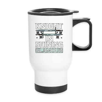 Knight In Shining Glamour Mittelalter Fest - Thermobecher mit Tragegriff - Weiß - Vorne