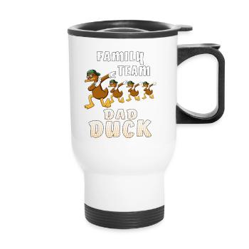 FAMILY TEAM DAD DUCK - Thermal mug with handle - white - Front