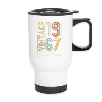 Vintage 1967 Limited Edition Aged to Perfection - Thermal mug with handle - white - Front