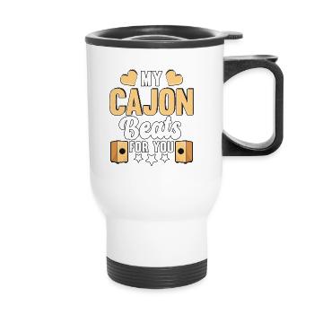 Mon Cajon Beats Pour Vous Kachon - Tasse isotherme avec poignée - blanc - Devant