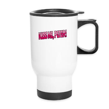 Embrasse-moi, Peter - Tasse isotherme avec poignée - blanc - Devant
