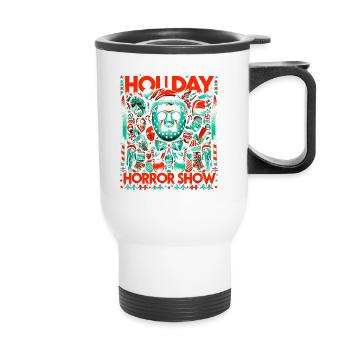 Holiday Horror Show - Slasher and Christmas Fusion - Thermal mug with handle - white - Front