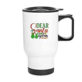 Dear Santa I can explain - Thermobecher mit Tragegriff - Weiß - Vorne
