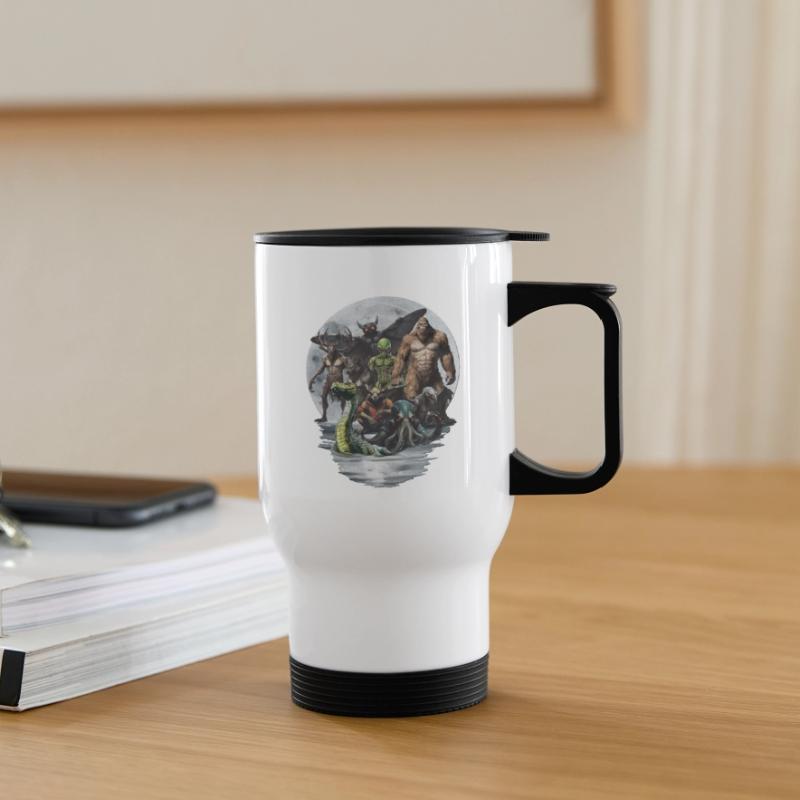 Gruppo Criptide Tazza termica con manico per il trasporto