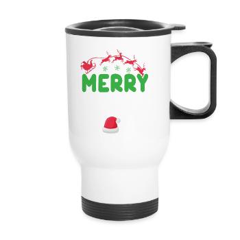 Merry Christmas 2023 - Thermal mug with handle - white - Front