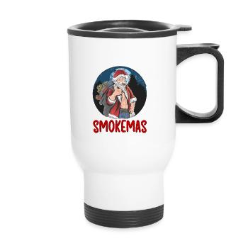merry Smokemas - Thermobecher mit Tragegriff - Weiß - Vorne