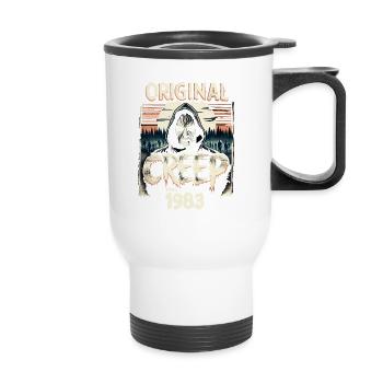 Vintage Creep Since 1983 - Retro Horror Birthday - Thermal mug with handle - white - Front