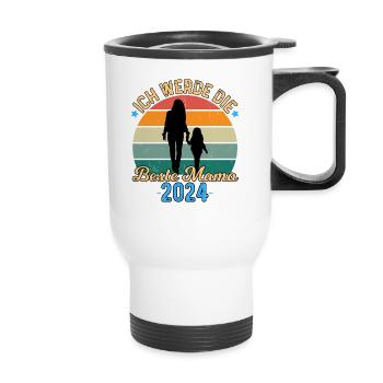 Ich Werde Die Beste Mama 2024 - Thermobecher mit Tragegriff - Weiß - Vorne