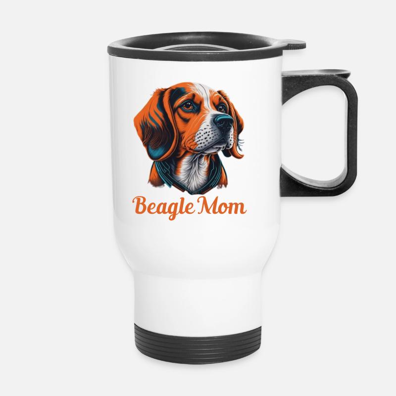 Beagle Mom - Thermal mug with handle - white