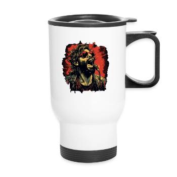 Dibs On The Lead Singer 7 - Thermobecher mit Tragegriff - Weiß - Vorne