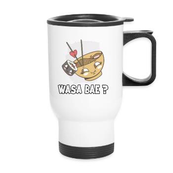 Kawaii sushi lover motif for sushi fans ramen - Thermal mug with handle - white - Front