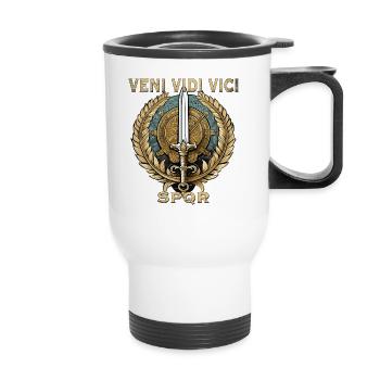 ROMA VENI VIDI VICI - Thermal mug with handle - white - Front