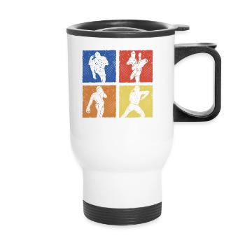 Muay Thai - Thermal mug with handle - white - Front