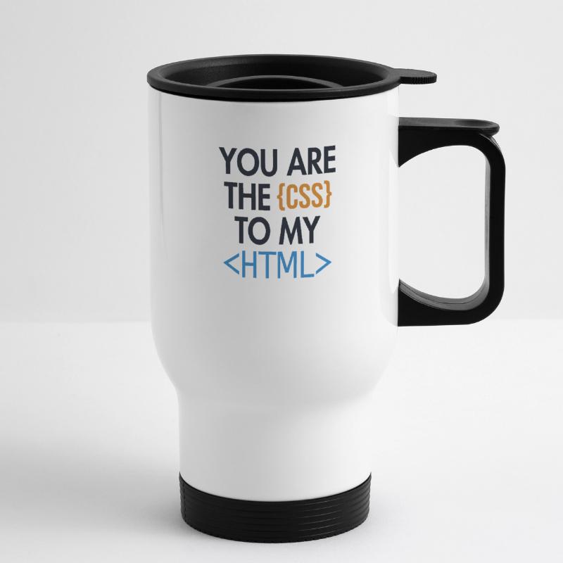 Vous êtes le CSS de mon HTML Developer Coder Tasse isotherme avec poignée