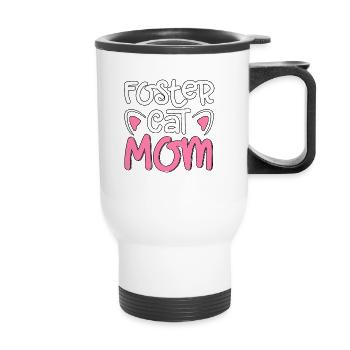 Foster Cat Mom Rescue Adoption Pet - Thermal mug with handle - white - Front