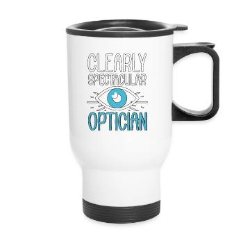 Clearly Spectacular Optician Opticians Optometrists - Thermal mug with handle - white - Front