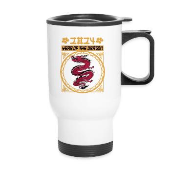 Chinese New Year Year Of The Dragon 2024 - Thermal mug with handle - white - Front