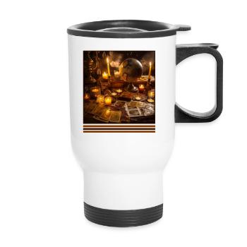Tarot Reading by Candlelight Vintage Gothic T - Thermal mug with handle - white - Front