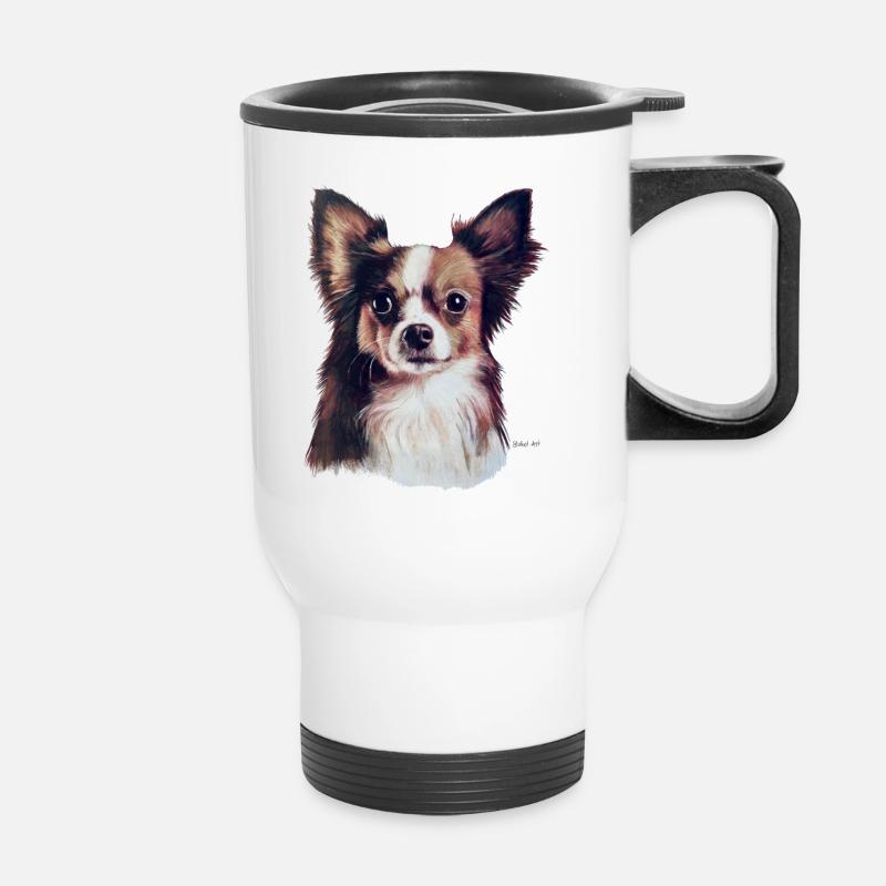 Chihuahua - Thermobecher mit Tragegriff - Weiß
