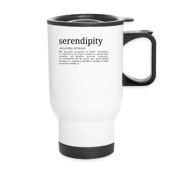 Sérendipité - Définition du dictionnaire - Tasse isotherme avec poignée - blanc - Devant