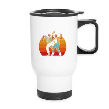 Catching the Sunrise Joyful - Thermobecher mit Tragegriff - Weiß - Vorne