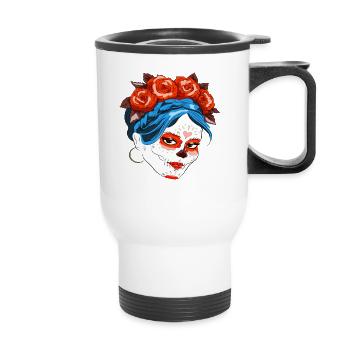 DIA DE LOS MUERTOS - Thermobecher mit Tragegriff - Weiß - Vorne