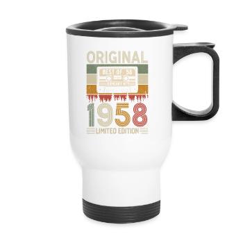 Born legends 1958 - Thermal mug with handle - white - Front
