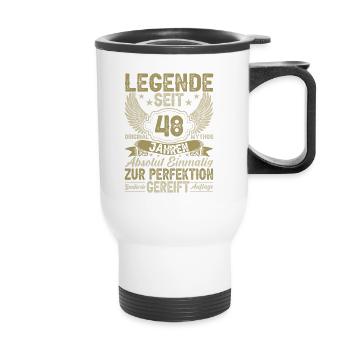 Legende seit 48 Jahren - Thermobecher mit Tragegriff - Weiß - Vorne