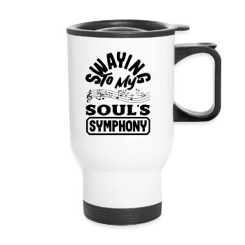 Emotional Zen Escape Relaxation Focus Music Lover - Thermal mug with handle - white - Front