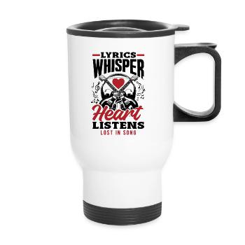 Emotional Zen Escape Relaxation Focus Music Lover - Thermal mug with handle - white - Front