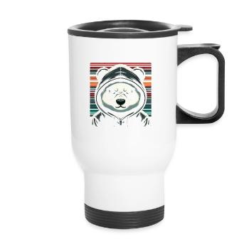 Sympa, je peux aussi être un amoureux sarcastique des pandas - Tasse isotherme avec poignée - blanc - Devant