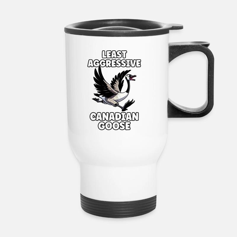 Canadian Goose Meme - Thermal mug with handle - white