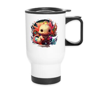 Axolotl - Thermal mug with handle - white - Front