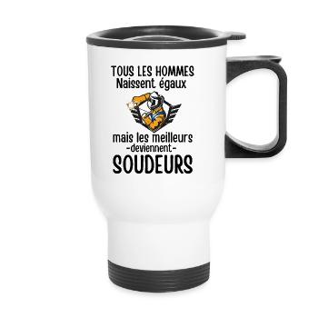 Humour soudeur chaudronnier 2 - Tasse isotherme avec poignée - blanc - Devant